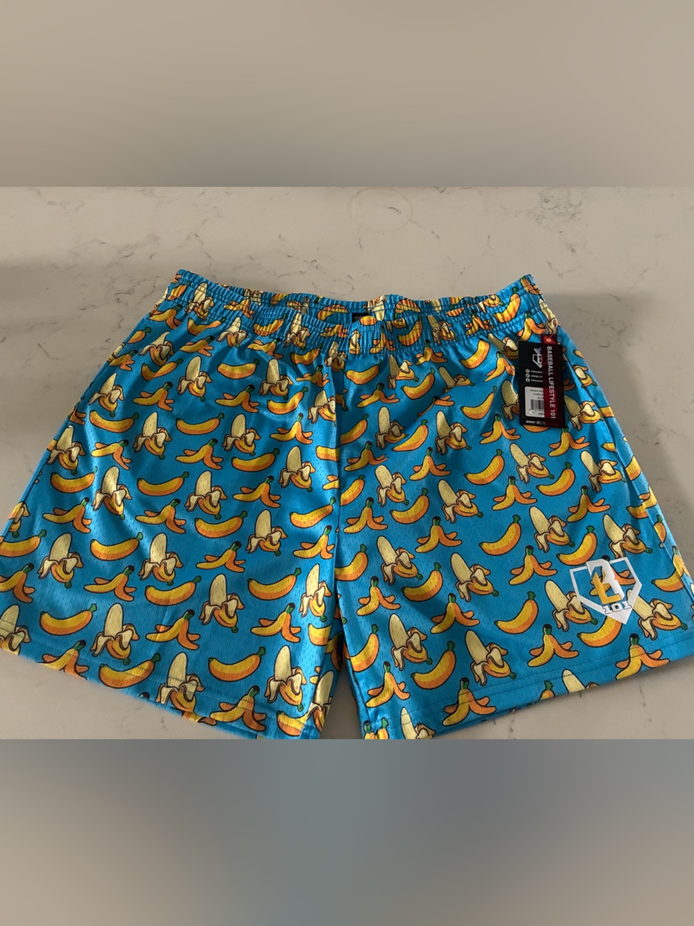 Baseball Lifestyle mens Banana Print Shorts